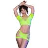 Chilirose - cr 4433 top & shorts verde s/m - 1
