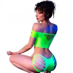 Chilirose - cr 4433 top & shorts verde s/m Chilirose - cr 4433 top & shorts verde s/m