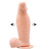 Dildo hinchable realista ganando grosor al inflarlo
