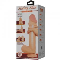 Pretty love - sliding skin series dildo realístico con ventosa piel deslizante 26 cm