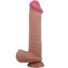 Pretty love - sliding skin series dildo realístico con ventosa piel deslizante moreno 26 cm - 3
