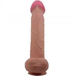 Pretty love - sliding skin series dildo realístico con ventosa piel deslizante moreno 26 cm