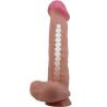 Pretty love - sliding skin series dildo realístico con ventosa piel deslizante moreno 26 cm - 5