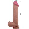 Pretty love - sliding skin series dildo realístico con ventosa piel deslizante moreno 26 cm - 6