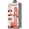 Pretty love - sliding skin series dildo realístico con ventosa piel deslizante moreno 26 cm - 7