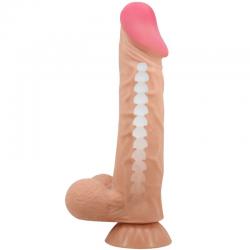 Pretty love - sliding skin series dildo realístico con ventosa piel deslizante 24 cm