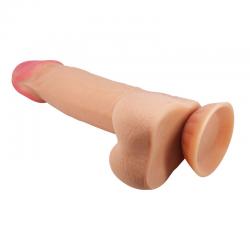 Pretty love - sliding skin series dildo realístico con ventosa piel deslizante 21.8 cm