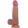 Pretty love - sliding skin series dildo realístico con ventosa piel deslizante moreno 21.8 cm - 2