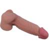 Pretty love - sliding skin series dildo realístico con ventosa piel deslizante moreno 21.8 cm - 4