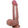 Pretty love - sliding skin series dildo realístico con ventosa piel deslizante moreno 21.8 cm - 5