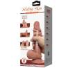 Pretty love - sliding skin series dildo realístico con ventosa piel deslizante moreno 21.8 cm - 7