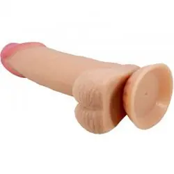 Pretty love - sliding skin series dildo realístico con ventosa piel deslizante 19.4 cm