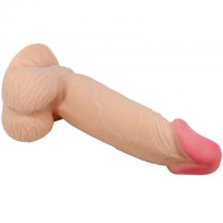 Pretty love - sliding skin series dildo realístico con ventosa piel deslizante 19.4 cm