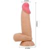 Pretty love - sliding skin series dildo realístico con ventosa piel deslizante 19.4 cm - 6