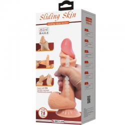 Pretty love - sliding skin series dildo realístico con ventosa piel deslizante 19.4 cm