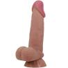 Pretty love - sliding skin series dildo realístico con ventosa piel deslizante moreno 19.4 cm - 2