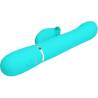 Pretty love - vibrador rabbit perlas verde agua - 5