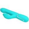 Pretty love - vibrador rabbit perlas verde agua - 6