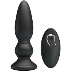 Mr play - vibrador potente control remoto anal plug negro