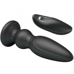 Mr play - vibrador potente control remoto anal plug negro