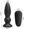 Mr play - vibrador potente control remoto anal plug negro - 5
