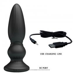 Mr play - vibrador potente control remoto anal plug negro