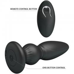 Mr play - vibrador potente control remoto anal plug negro