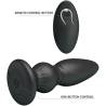 Mr play - vibrador potente control remoto anal plug negro - 7