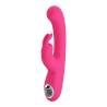 Pretty Love Lamar rosa, vibrador rabbit y punto G de frente en plano más cercano