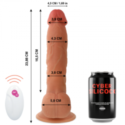 Cyber silicock - realistico control remoto mr john 23.88 cm -o- 4.3 cm