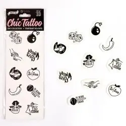Secret play - set de 10 tattoos temporales spicy collection