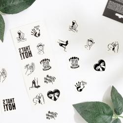 Secret play - set de 10 tattoos temporales kinky collection