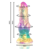 Epic - iris dildo con testículos arcoíris de placer - 2