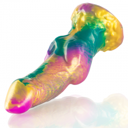 Epic - iris dildo con testículos arcoíris de placer