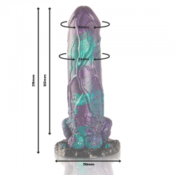 Epic - basilisk dildo doble placer escamoso tamaño grande