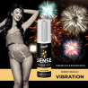 Coquette Sense Pulse Gel de fresa con fondo de fuegos artificiales