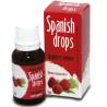 Frasco de Spanish Drops de frambuesa delante de su caja