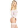 Leg Avenue Fade Into You, body de encaje blanco, de lado