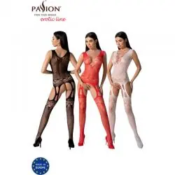 Passion - bs099 bodystocking negro talla unica - - 13