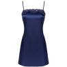 Camisón de satén azul marino del set Livco Corsetti Jacqueline, sin modelo
