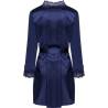 Bata de satén azul marino del set Livco Corsetti Jacqueline, vista trasera