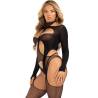 Leg avenue - bodystocking rejilla negro - 5