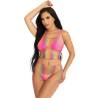Leg avenue - set top & pantalon rejilla multicolor - 1
