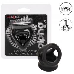 California exotics - alpha anillo de jaula doble negro