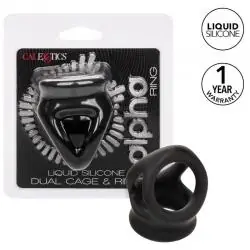 California exotics - alpha anillo de jaula doble negro