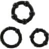 Sevencreations juego tres anillos pene negro - 1