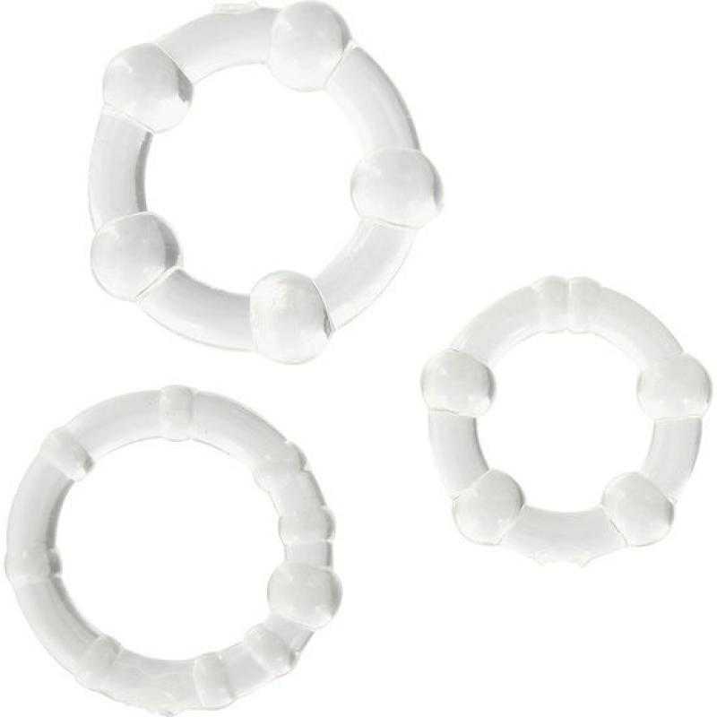 Sevencreations juego tres anillos pene transparente Sevencreations juego tres anillos pene transparente