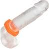 Anillo Alpha Prolong Sexagon colocado en un dildo