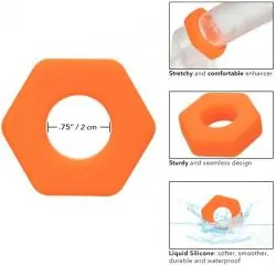 California exotics - alpha anillo prolong sexgono naranja