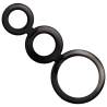 Addicted toys set  anillos pene y testiculos negro - 1